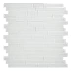 Serenity White 11.65 in. x 11.69 in. x 5mm Glass Peel and Stick Wall Mosaic Tile (5.68 sq. ft./Case)