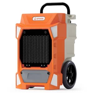 190 pt. 7,500 sq. ft. Bucketless Commercial Dehumidifier in Oranges/Peaches with Pump, Auto Defrost