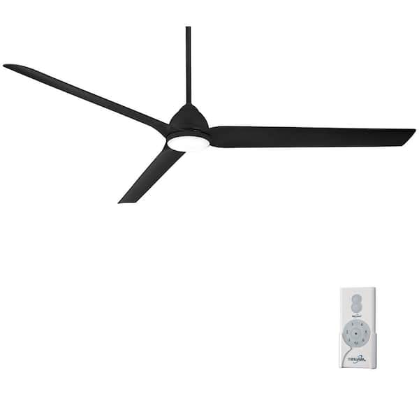 MINKA-AIRE Java Xtreme 84 in. Indoor/Outdoor Integrated LED Coal Smart Ceiling Fan with Remote Control