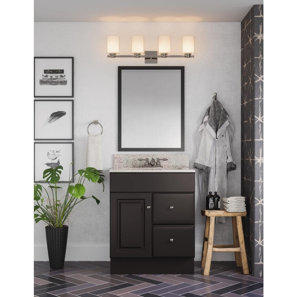 Oslo 34.6" Satin Nickel Energy Star 4-Light LED Vanity