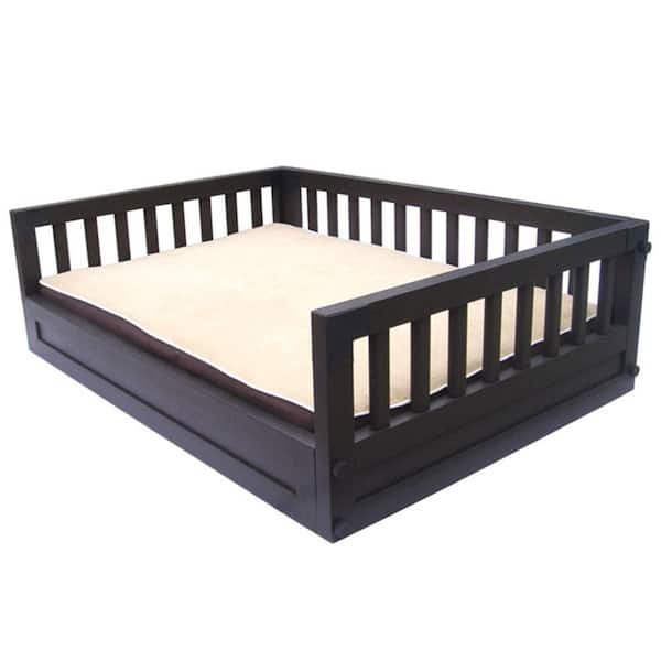New Age Pet ECOFLEX Dog Bed with Removable Cover - Espresso Medium