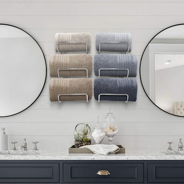 Dyiom Towel Rack Wall Mounted Bathroom Towel Holder, Towel Storage