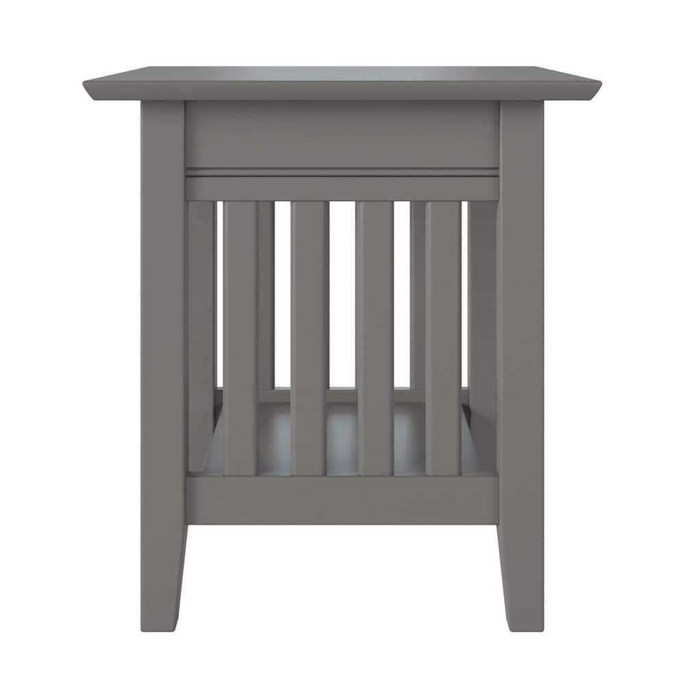 Mission Walnut End Table with Charging Station - thumbnail 10