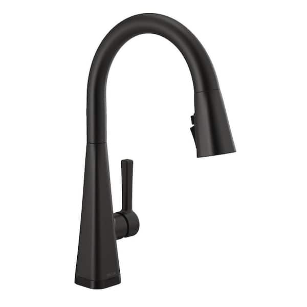 Lenta Touch/Touchless Matte Black 16.75 in. H Pull Down Sprayer Kitchen Faucet with 360 Degree Spout Swivel