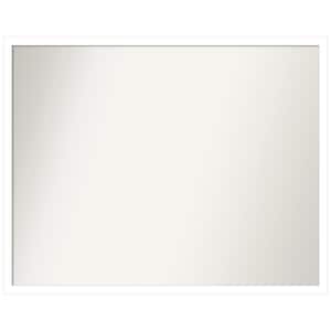Svelte White 29.5 in. W x 23.5 in. H Rectangle Non-Beveled Wood Framed Wall Mirror in White