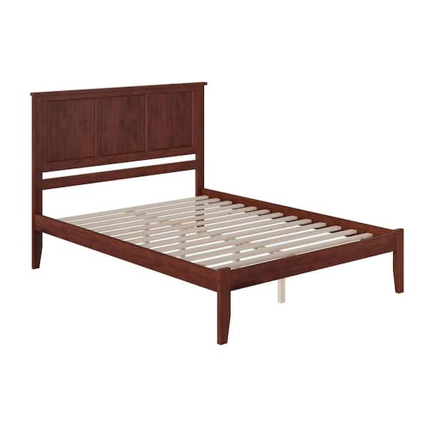 Madison Walnut Brown Solid Wood Frame Queen Platform Bed