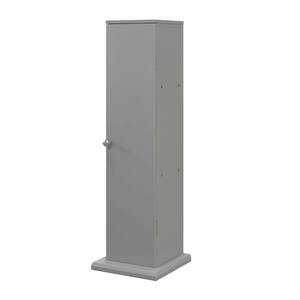 8 in. W x 8 in. D x 26 in. H Gray Linen Cabinet, Small Thin Bathroom Floor Toilet Paper Cabinet with Doors and Shelves