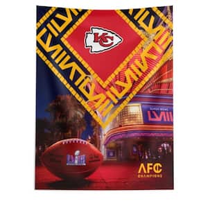 NFL Chiefs SB58 Arrival Participant Printed Multi-Color Wall Hanging