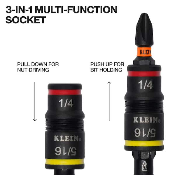 【特価セール】クラインツールズ 14-in-1 HVAC 長さ調整可能インパクト Klein Tools 14-In-1 HVAC Adjustable-Length Screwdriver with Flip