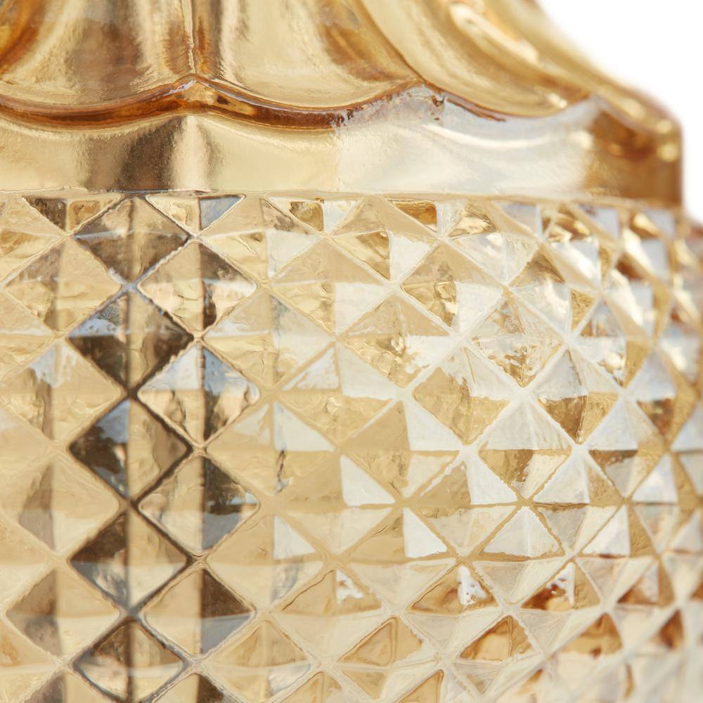 Tegan 24" Champagne Metal and Glass Table Lamp
