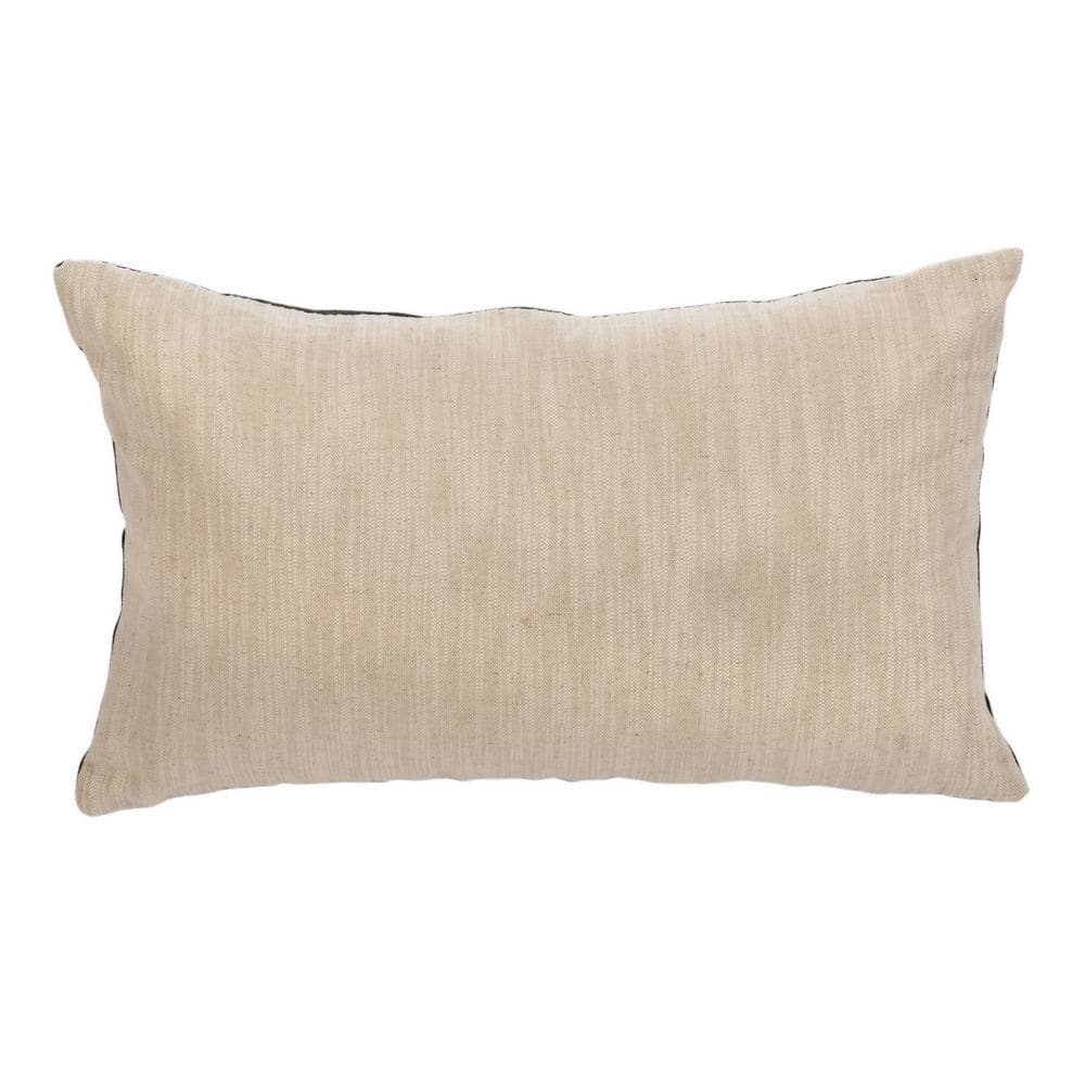 Bohemian Bliss Black and White Cotton-Linen Blend Decorative Pillow