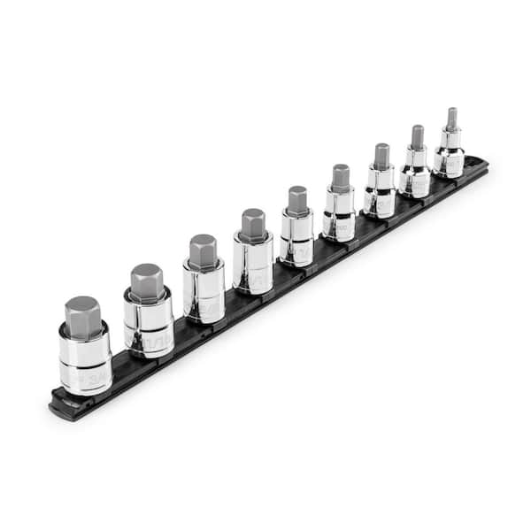 みょ TEKTON 1/4 in. Pin in Hex Security Bit Set with Rail (9