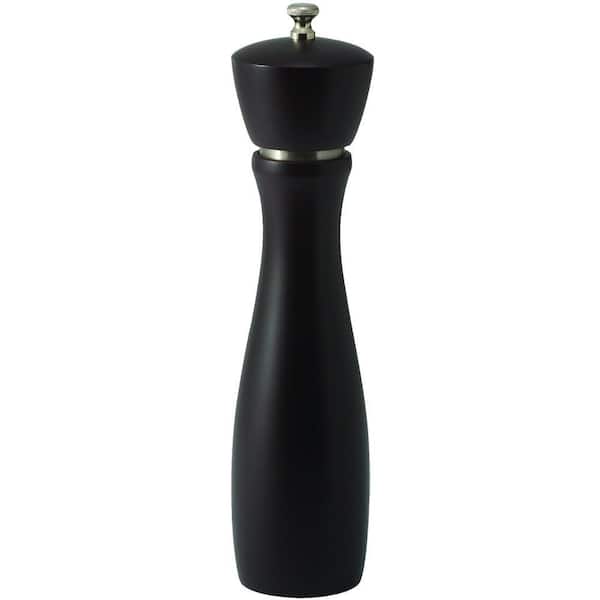10 in. Modern Black Wood Maestro Pepper Mill