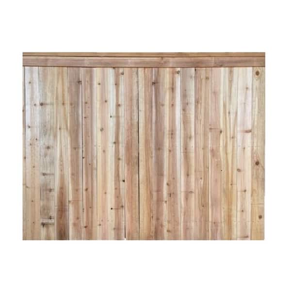 Outdoor Essentials 3-1/2 ft. x 8 ft. Western Red Cedar Privacy Flat Top  Fence Panel Kit 241287 - The Home Depot