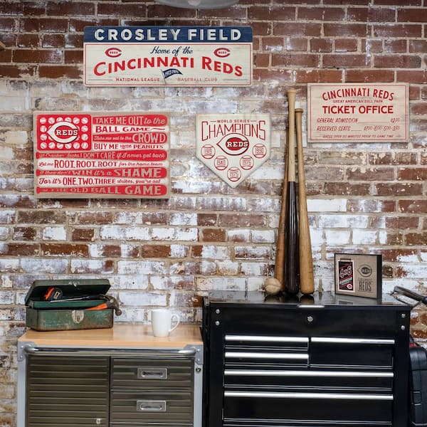 Cincinnati Reds Vintage Ticket Office Wood Wall Décor