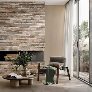 Scotch Industrial Red Mix 1.88 in. x 17.71 in. Matte Porcelain Floor and Wall Tile 8.28 sq. ft./Case