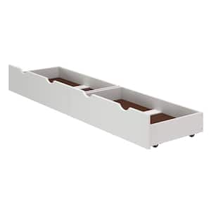 Alaterre 37 in. W x 9 in. H White Under Bed Storage Drawers (Set of 2)