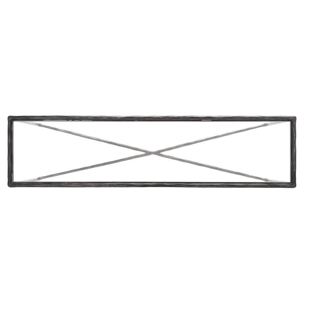 Jessa Aristocratic Black Metal and Glass 48'' Console Table