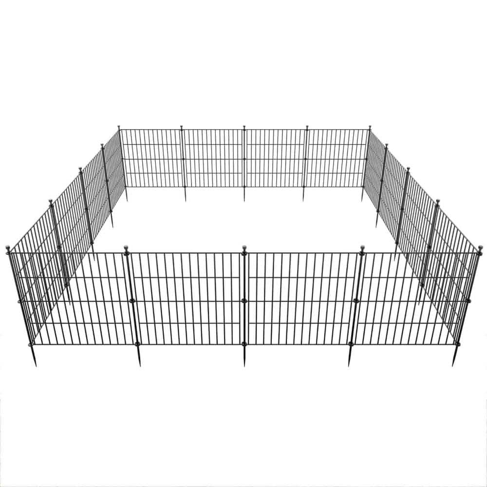 10 Panels 24in(H) x 20ft(L) Metal Decorative Garden Fence, Animal Barrier Fence price history on PriceWatchPro
