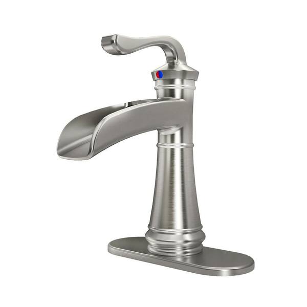 Homemystique Single Handle Single Hole Bathroom Faucet With Deckplate 