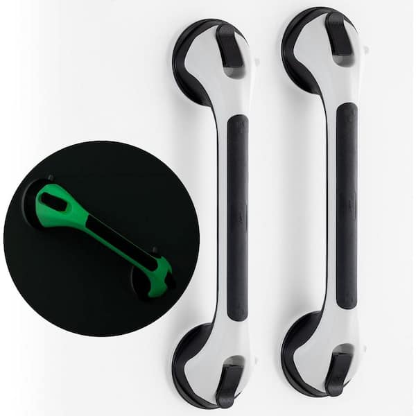 16.8 in.L x 3.7 in.D Enlarged Suction Cup Anti-Slip Design Glow in Dark Handle for Seniors and Elderly Glow Green 2 Pack