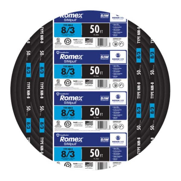 Southwire 125 ft. 8/3 Stranded Romex SIMpull CU NM-B W/G Wire