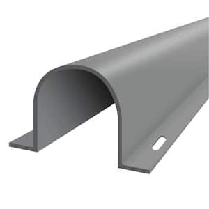 Wire Guard 1.5 in. x 5 ft. Flanged U-Channel Raceway, Gray