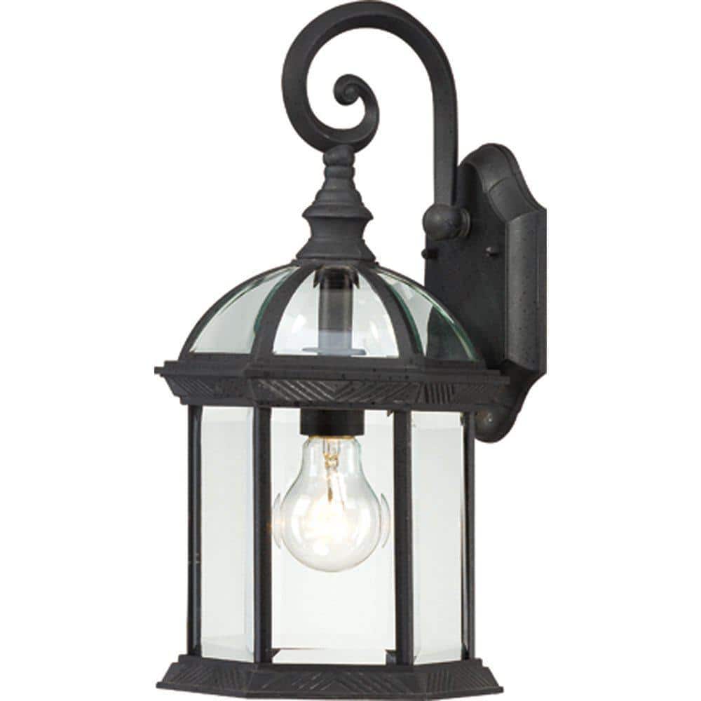 Black Boxwood 16" Direct Wired Outdoor Wall Lantern