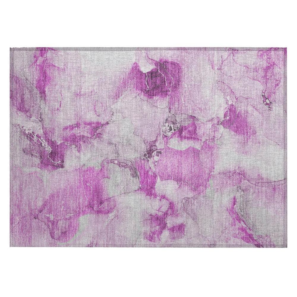 Pink and Ivory 2 ft. x 3 ft. Woven Abstract Polyester Rectangle Indoor/Outdoor Area Rug price history on PriceWatchPro