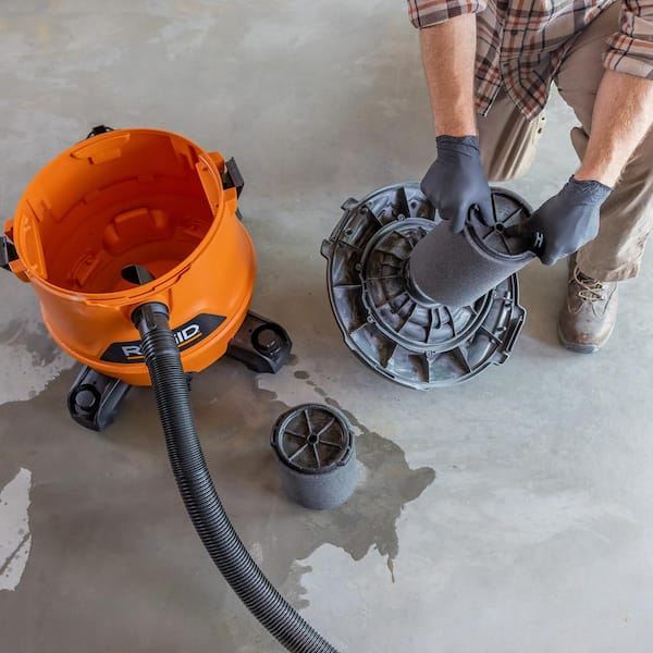 RIDGID Wet Debris Application Foam Wet Dry Vac Shop Vacuum Filter for Most 5 16 Gal. RIDGID Shop Vacuums 1 Pack VF7000 The Home Depot