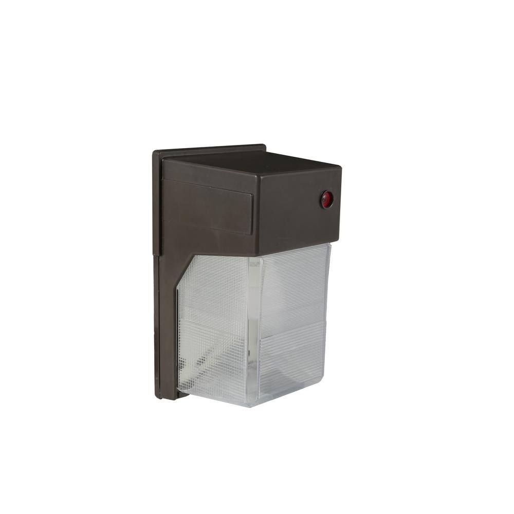 A-19 LED 180-Degree Bronze Outdoor Wall Pack Light