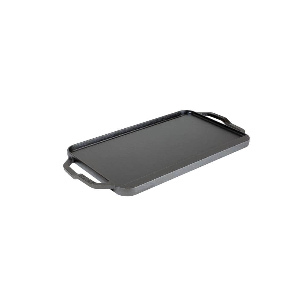 Lodge Black Cast Iron Reversible Double Burner Griddle