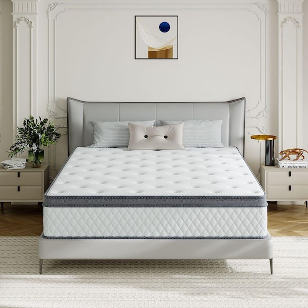 Babo Care Twin Size Medium Hybrid Memory Foam 10 in. with Pocket Spring and Cooling Gel Infused Breathable Mattress