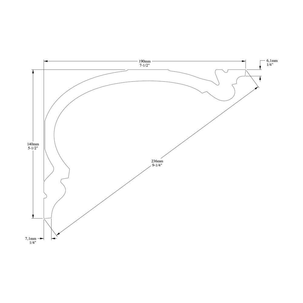 Primed White Polyurethane Crown Moulding Set of 10