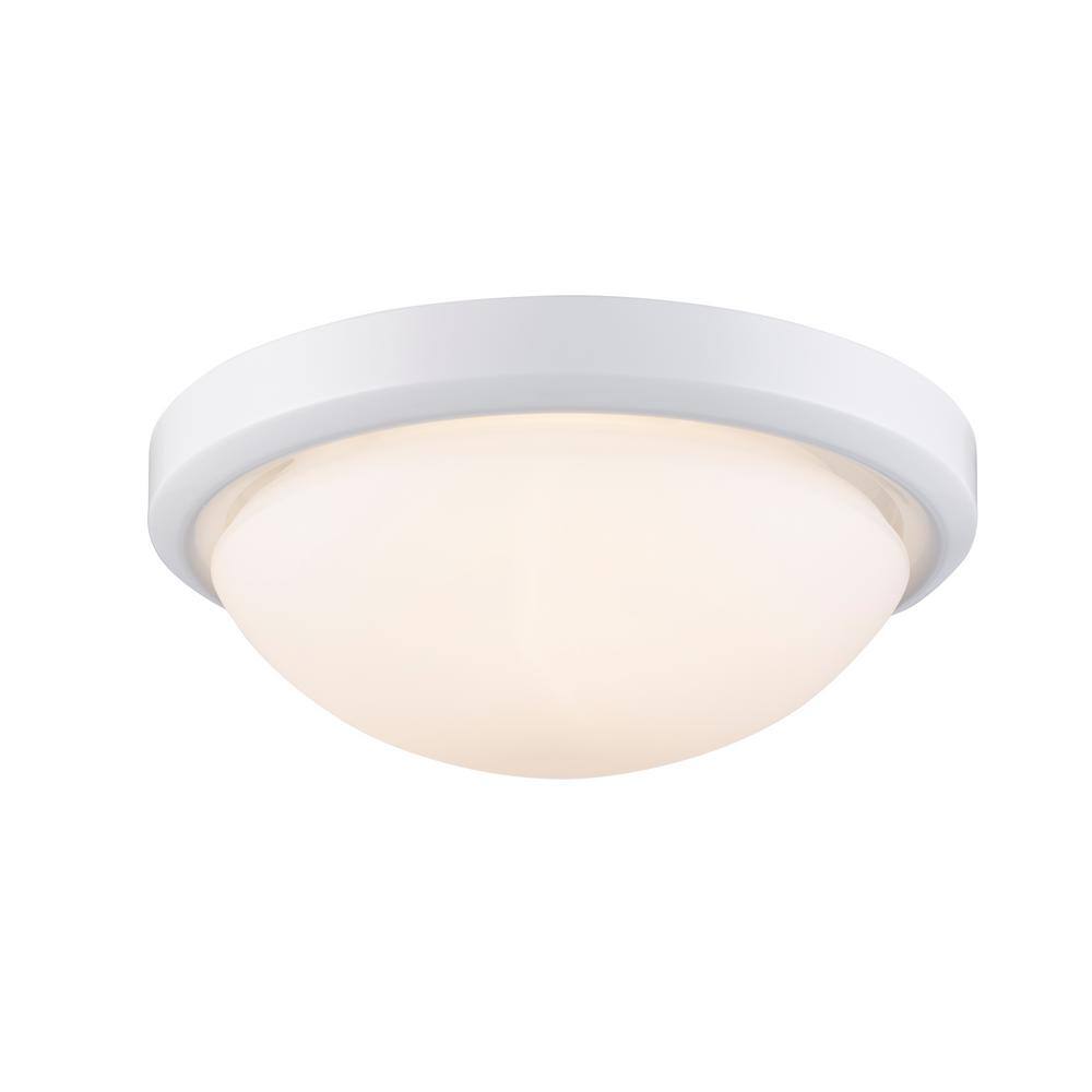 Bliss 15" White Frosted Glass Flush Mount Ceiling Light