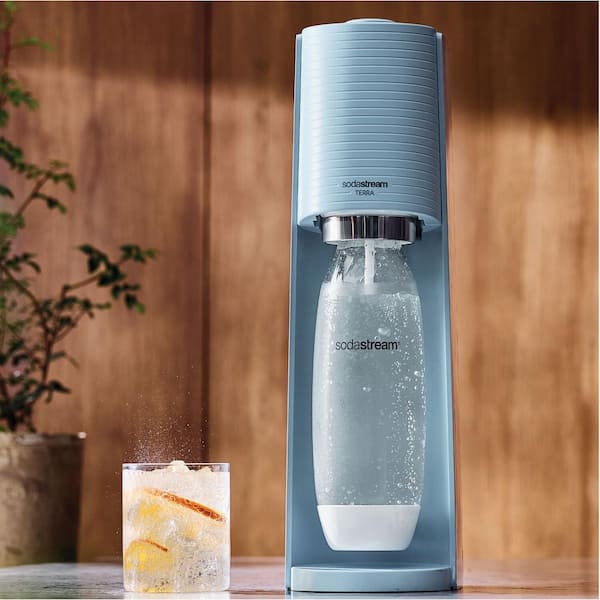  SodaStream Terra Sparkling Water Maker (Misty Blue) with CO2  and DWS Bottle : Everything Else