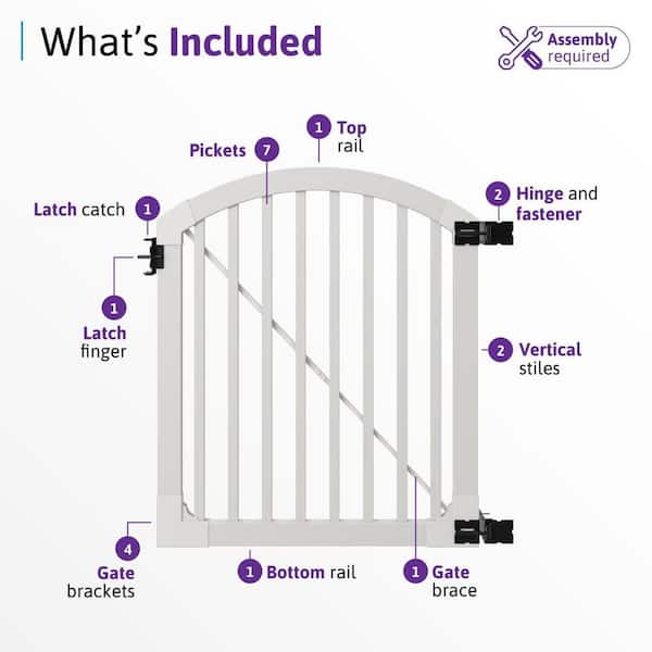 WamBam Fence 4 ft. x 4 ft. Premium Vinyl Yard and Pool Fence Gate with Powder Coated Stainless Steel Hardware