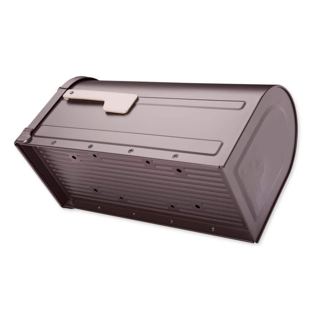 Roxbury Rubbed Bronze Aluminum Post Mount Mailbox