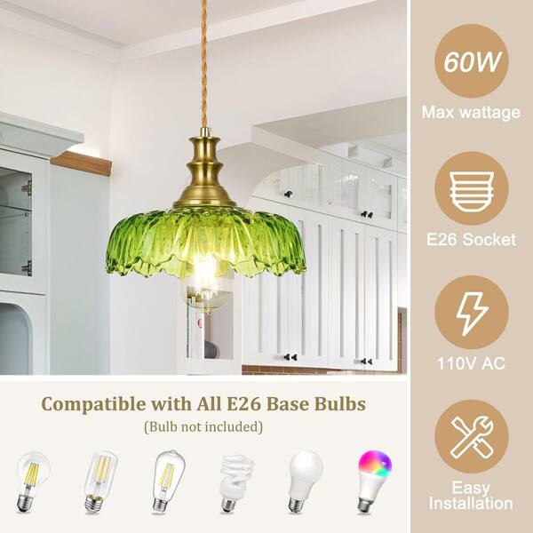 Henveton Jasslynn 40-Watt 1 Light Green Modern Kitchen
