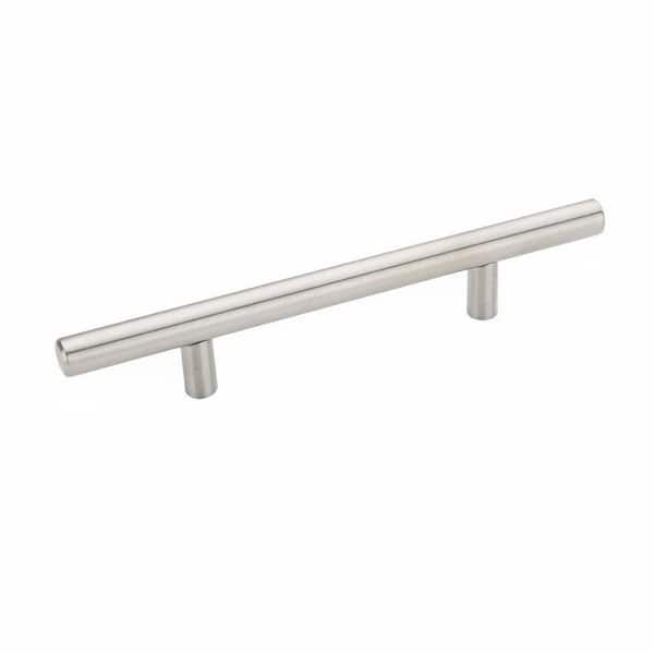 T-Bar Style 3-3/4 in. (96 mm) 7 in. Overall Center-to-Center Modern Brushed Nickel Cabinet Handle/Pull (25-Pack)
