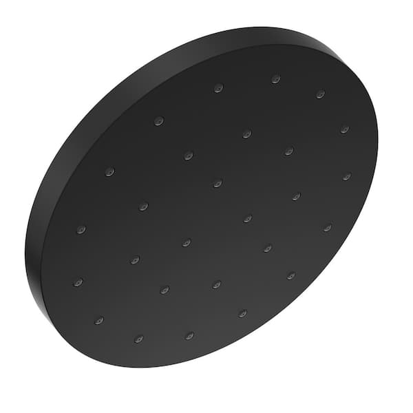 Delta 1-Spray Patterns 1.75 GPM 12 in. Wall Mount Fixed Shower Head with H2Okinetic in Matte Black