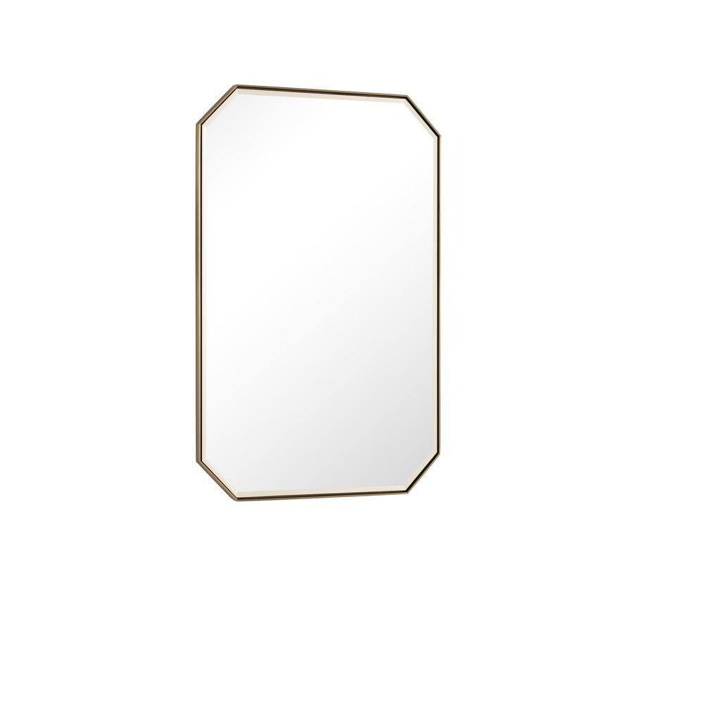 Rohe 36" x 24" Champagne Brass Minimalist Vanity Mirror