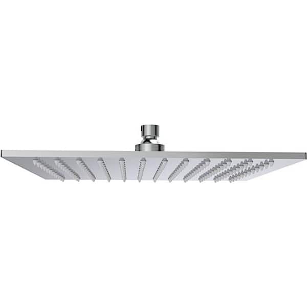 Unbranded Rainfall 2-Spray Patterns with 2.5 GPM 12 in. ‎Ceiling Mount Rain Fixed Shower Head in ‎Brushed Nickel