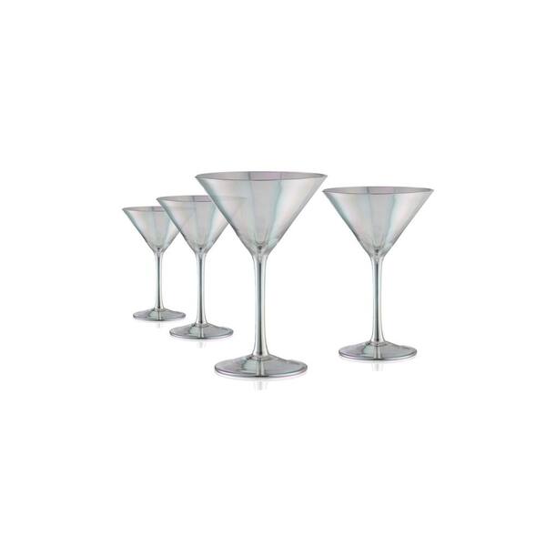 Artland Luster 8 oz. Smoke Martini Glass set (4-Piece)