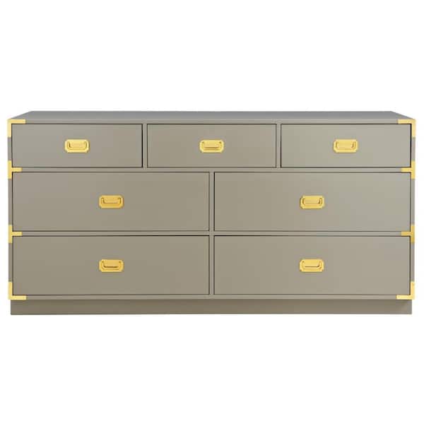 Home Decorators Collection Chatham 7-Drawer Taupe Grey Dresser