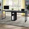 VERYKE 78.7 in. Rectangle Tiger MDF Home Office 2-Person Desk