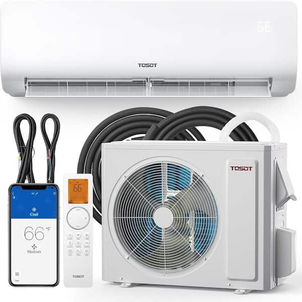 24,000 BTU Mini-Split Air Conditioner & Heat System 19 SEER2 Wifi DuctlessInverter AC 16 ft. Copper LineSet 208-230-Volt