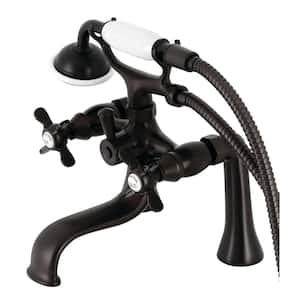 Essex 3-Handle Deck-Mount Clawfoot Tub Faucets with Handshower in Oil Rubbed Bronze