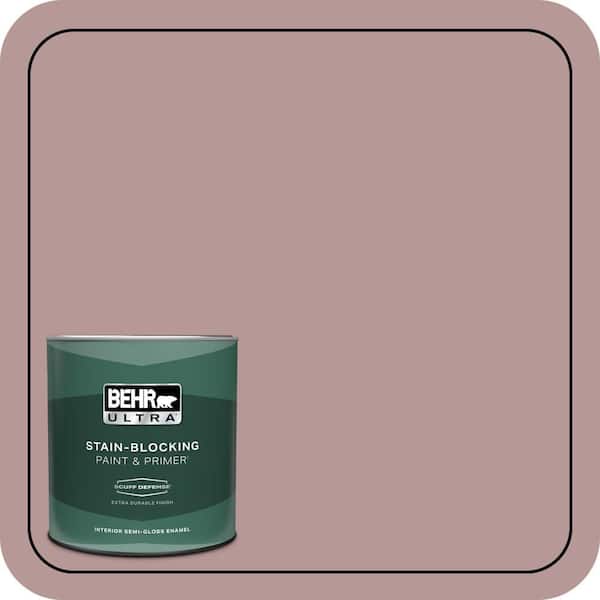 BEHR ULTRA 1 qt. #130F-4 Fond Memory Extra Durable Semi-Gloss Enamel Interior Paint & Primer
