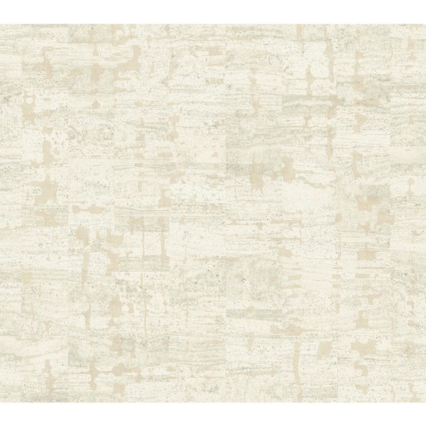 White Pop The Cork White Non-Pasted Non-Woven Metallic Wallpaper
